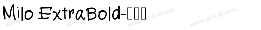 Milo ExtraBold字体转换